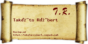 Takáts Róbert névjegykártya